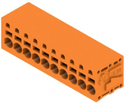 Leiterplattenklemme, 10-polig, RM 5.08 mm, 0,12-2,5 mm², 20 A, Federklemmanschluss, orange, 1331040000