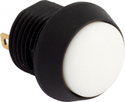 Drucktaster, 1-polig, weiß, unbeleuchtet, 0,4 A/32 V, Einbau-Ø 13 mm, IP67, FL13NW