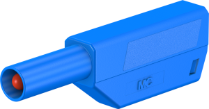 4 mm Stecker, Lötanschluss, 0,75-2,5 mm², CAT III, blau, 22.2657-23