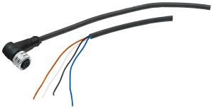 Sensor-Aktor Kabel, M12-Kabeldose, abgewinkelt auf offenes Ende, 4-polig, 10 m, PUR, schwarz, 6GF3440-8BC4