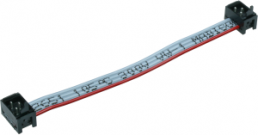 Verbindungsleitung, 150 mm, Stecker gerade auf Leiterplattenanschluss abgewinkelt, 0,081 mm², AWG 28, 2205069-2