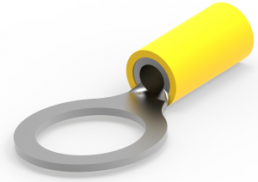Isolierter Ringkabelschuh, 3,0-6,0 mm², AWG 12 bis 10, 13.08 mm, M12, gelb