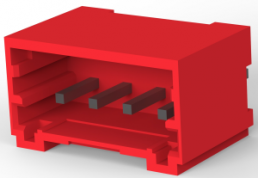 Steckverbinder, 4-polig, RM 2 mm, gerade, rot, 1-1971032-4