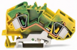 2-Leiter-Schutzleiterklemme, Federklemmanschluss, 0,2-16 mm², 1-polig, 76 A, gelb/grün, 783-607/999-950