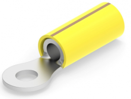 Isolierter Ringkabelschuh, 5,0-15 mm², AWG 10, 4.17 mm, M4, gelb