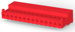 Buchsengehäuse, 14-polig, RM 2.54 mm, abgewinkelt, rot, 4-643813-4