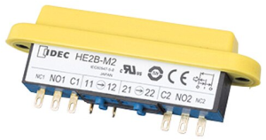 Zustimmungsschalter, 2-polig, gelb, unbeleuchtet, IP40, HE2B-M222