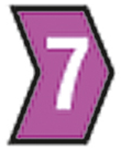 PVC Kabelmarkierer, Aufdruck "7", (L x B) 5 x 6.8 mm, max. Bündel-Ø 9 mm, violett, 515-03677