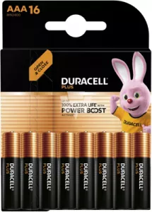 PLUS POWER BOOST AAA CP16 Duracell Rundzellen, 9V-Blöcke