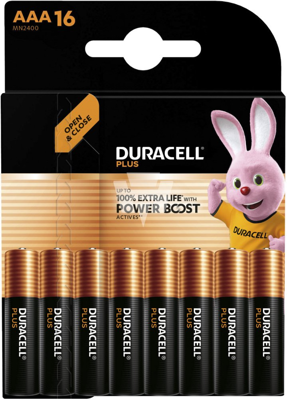 PLUS POWER BOOST AAA CP16 Duracell Rundzellen, 9V-Blöcke