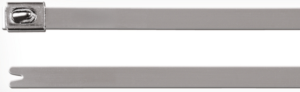 Kabelbinder, Edelstahl, (L x B) 685 x 7.9 mm, Bündel-Ø 12 bis 203 mm, silber, -80 bis 538 °C