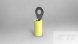 Isolierter Ringkabelschuh, 0,1-0,41 mm², AWG 26 bis 22, 0.17 mm, M4, gelb