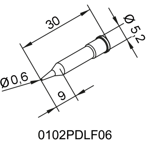 0102PDLF06/10 Ersa Lötspitzen, Entlötspitzen und Heißluftdüsen Bild 2