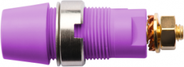 4 mm Buchse, Schraubanschluss, Einbau-Ø 12.2 mm, CAT III, violett, SAB 6922 AU / VI
