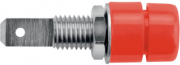 4 mm Buchse, Flachsteckanschluss, Einbau-Ø 7 mm, rot, IBU 5568 NI / RT