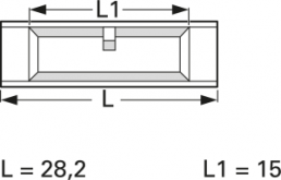 Stoßverbinder mit Isolation, 4,0-6,0 mm², AWG 12 bis 10, gelb, 28.2 mm