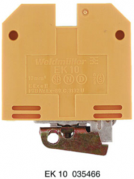 Schutzleiter-Reihenklemme, Schraubanschluss, 0,5-10 mm², 2-polig, 8 kV, gelb/grün, 0354660000