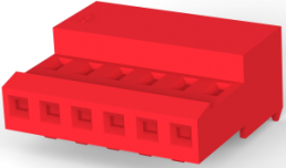 Buchsengehäuse, 6-polig, RM 2.54 mm, abgewinkelt, rot, 3-640440-6