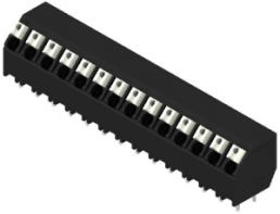 Leiterplattenklemme, 14-polig, RM 5.08 mm, 0,13-1,5 mm², 12 A, Federklemmanschluss, schwarz, 1885140000