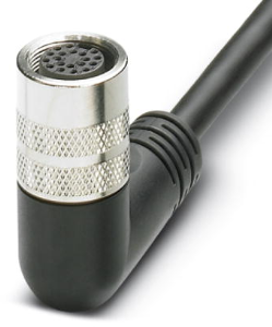 Sensor-Aktor Kabel, M8-Kabeldose, abgewinkelt auf offenes Ende, 10-polig, 10 m, PUR, schwarz, 1693717