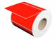 Polyester Etikett, (B) 101 mm, rot, Rolle mit 500 Stk