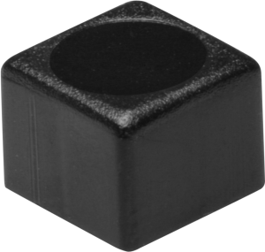 Druckknopf, quadratisch, (L x B) 9.5 x 9.5 mm, schwarz, für Druckschalter, 1852.0031