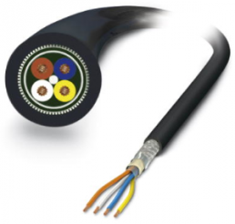 PE-X Ethernet-Kabel, Cat 5, PROFINET, 4-adrig, 0,34 mm², AWG 22-7, schwarz, 1416570