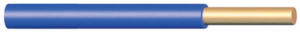 PVC-Schaltdraht, H05V-U, 1,0 mm², AWG 18, blau, Außen-Ø 2,6 mm