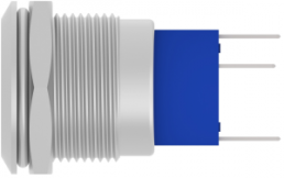 Schalter, 1-polig, silber, beleuchtet (rot/gelb), 3 A/250 VAC, Einbau-Ø 19.2 mm, IP67, 2317404-5