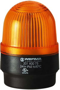 LED-Dauerleuchte, Ø 58 mm, gelb, 115 VAC, Ba15d, IP65