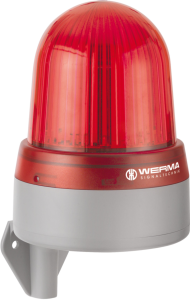 LED-Sirene (Dauer, Blitz), Ø 134 mm, 108 dB, rot, 24 V AC/DC, 433 100 75