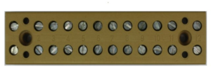 Klemmenleiste, 12-polig, 0,5-4,0 mm², Klemmstellen: 24, gelb, Schraubanschluss, 32 A