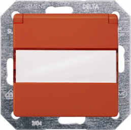 SCHUKO-Steckdose mit Klappdeckel/Schriftfeld, orange, 16 A/250 V, Deutschland, IP20, 5UB1914