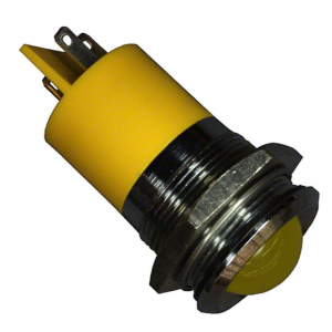LED-Signalleuchte, 24 V (AC), 24 V (DC), gelb, 60 mcd, Einbau-Ø 22 mm, RM 1.25 mm, LED Anzahl: 1