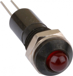 LED-Signalleuchte, 24 V (DC), rot, 10 mcd, Einbau-Ø 8 mm, RM 2.54 mm, LED Anzahl: 1