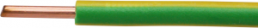 PVC-Schaltdraht, H05V-U, 1,0 mm², AWG 18, grün/gelb, Außen-Ø 2,6 mm