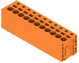 Leiterplattenklemme, 11-polig, RM 5.08 mm, 0,12-2,5 mm², 20 A, Federklemmanschluss, orange, 1331530000