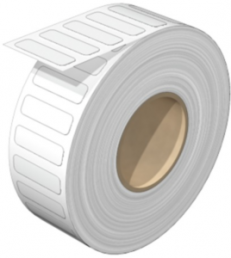Polyester Gerätemarkierer, (L x B) 27 x 8 mm, weiß, Rolle mit 100 Stk