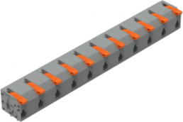 Leiterplattenklemme, 11-polig, RM 11.5 mm, 1,5 mm², 17.5 A, Push-in Käfigklemme, grau, 2601-1511