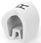 PVC Kabelmarkierer, Aufdruck "R", (L) 4.5 mm, max. Bündel-Ø 5.7 mm, weiß, EC5682-000