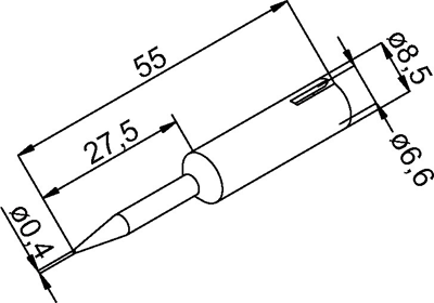 0832UDLF Ersa Lötspitzen, Entlötspitzen und Heißluftdüsen Bild 2