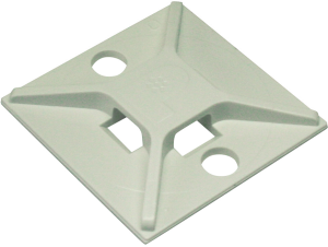 Befestigungssockel, ABS, weiß, (L x B x H) 25.4 x 25.4 x 4.2 mm