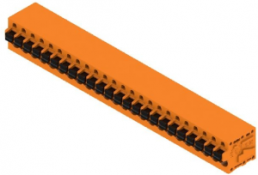 Leiterplattenklemme, 24-polig, RM 5 mm, 0,12-2,5 mm², 20 A, Federklemmanschluss, orange, 1331950000