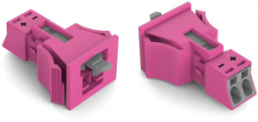 Stecker, 2-polig, Snap-in, Push-in, 0,25-1,5 mm², pink, 890-792/082-000