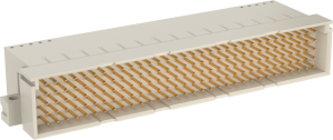 Messerleiste, Typ E160, 160-polig, a-b-c-d-e, RM 2.54 mm, Lötstift, abgewinkelt, vergoldet, 384299