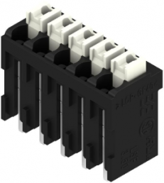 Leiterplattenklemme, 5-polig, RM 3.5 mm, 0,13-1,5 mm², 12 A, Federklemmanschluss, schwarz, 1870670000