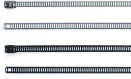 Kabelbinder, Edelstahl, (L x B) 230 x 7 mm, Bündel-Ø 10 bis 60 mm, metall, -80 bis 538 °C