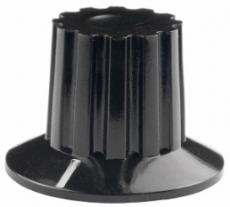 Knopf, rund, Ø 19 mm, (H) 13 mm, schwarz, für FR01-Serie, AT433
