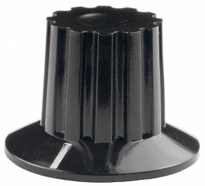 Knopf, rund, Ø 19 mm, (H) 13 mm, schwarz, für FR01-Serie, AT433