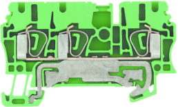 Schutzleiter-Reihenklemme, Federzuganschluss, 0,5-4,0 mm², 3-polig, 300 A, 8 kV, gelb/grün, 1608650000